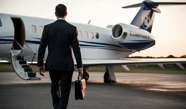 Private jet transfer